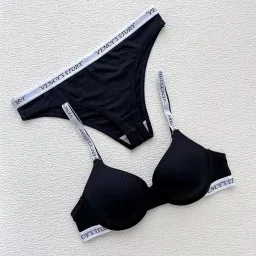 fashiol Women Padded Underwire Fashionable Adjustable Spaghetti Strap Lingerie Sets | Comfortable Fabric Push up Bra Panty Set image 2