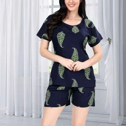 ribnee Trendy Women’s Shorts Night Suit Set – Soft, Lightweight, Cotton Sleepwear & Comfortable Loungewear image 4