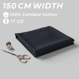 b bigreams - your comfort is our mission BIGREAMS Unstitched Black 17 OZ 100% Cotton Denim Fabric For Jeans/Dress, Trouser, Jeans,Jacket (Width : 60 Inches) - Heavy Denim Material image 1