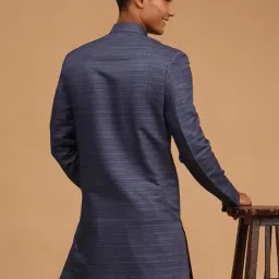 vastramay Men's Silk Blend Sherwani Only Top || Matka Silk Contemporary Uber Elegant Sherwani || Ethnic Wear for Festivals, Weddings image 3