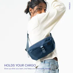 dailyobjects PET Deep Sea Orbit Fanny Unisex Sling Crossbody Waist Bag I 100% Recycled | Handcrafted | Travel Pouch Bag I Stylish and Spacious | Adjustable Straps with G-Hook Closure | Made in India image 3