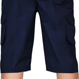 Smart Trading Men's Casual Cargo Shorts, Regular Fit 3/4th Capri for Men, Knee Length Three Quarter with Pockets, Cotton Three Fourth Capri image 4