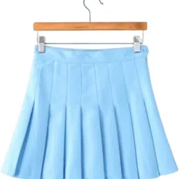 myaddiction Pleated Skirt Activewear Athletic Skorts High Waisted Sky Blue L image 1