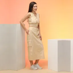 globus Women Multi Cuffed Sleeves Tie - Dye Effect Oversized Shirt & Pleated Shorts Co-Ord Set image 1