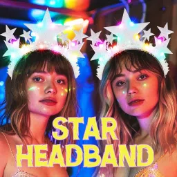 gortin Light up Star Headband Silver Glowing LED Headbands Star Costume Headpiece Hair Accessories for Women image 2