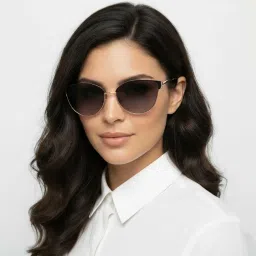 borneighty Stylish Modern Look Aviator | Women Sunglasses |100% UV Protected |Eye Safety Glasses(Eye-Brown) image 1