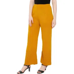 tnq Women's Winter Wear Woolen Full Length Palazzo Pants|| Woolen Trouser || Winter Palazzo with Bottom Design image 3