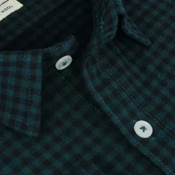 ghpc Cottswool Winter Wear Woolen Gingham Checks Full Sleeves Regular Fit Formal Shirt for Men image 2