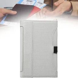 etzin Leather Passport Card Holder Passport Wallet Travel Documents Organizer Protector Passport Holder Travel Accessories with SIM Card Pin Included (Grey) EPL-1529CC image 2