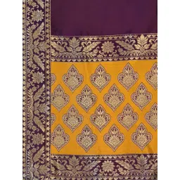 purvaja Women's Kanjiwaram Semi-Stitched Lehenga choli image 5