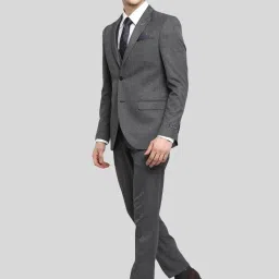givo Mens Tailored Fit Formal Suit Set with Notch Lapel Blazer and Trousers for a Professional Look image 3