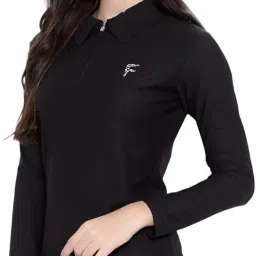 irana Women Full Sleeve Polo T-Shirt Cotton Regular Fit | Stylish Collared Tee Top for Women & Girls | Soft Breathable Fabric Polo Neck Long Sleeve T Shirt for Office, Gym, Travel & Casual Wear image 3