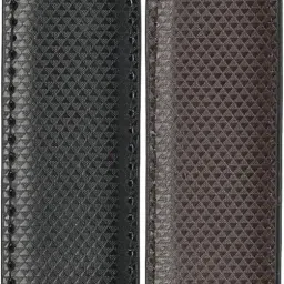 luxeza PU Leather Belt Strap For Men Adjustable Reversible Black & Brown Double Side Strich With Hole Strap (Only Strap) image 1