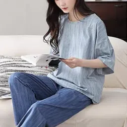 celary Korean Style Women’s Night Suit|| Cute Printed Pajama Set|| Long Sleeve Top & Pants|| Soft Cotton Loungewear||Winter Night Suit image 4