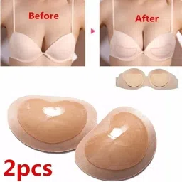 ecomistiq BNF®2xSelf-adhesive Silicone Bra Insert Pads Push Up Breast Enhancers Skin Color|Clothing Shoes & Accessories | Womens Clothing | Sleep | Breast Forms Enhancers image 4