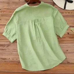 litzo Shirts for Women – Korean Style Long Sleeve Oversized Button Down | Plus Size Workwear Top for Office & Casual Wear (L-98-101) image 3