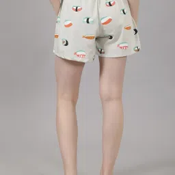 easy shot Women’s Loose Fit Printed Cotton Shorts | Stylish Casual Wear | Comfortable Lounge & Nightwear Shorts for Women image 2