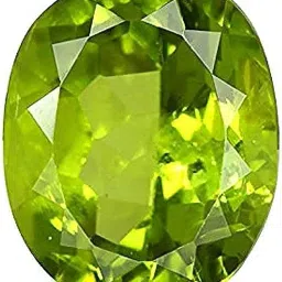 kirti sales Certified Unheated Untreatet 6.25 Ratti 5.65 Carat A+ Quality Natural Peridot Loose Gemstone For Women's and Men's image 1