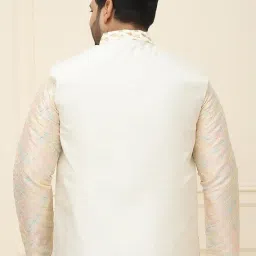 sojanya Plus (Since 1958), Mens Silk Blend Embroidered Nehru Jacket image 4