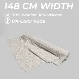 b bigreams - your comfort is our mission BIGREAMS Men's Unstitched Wool Herringbone Three Piece Suit Fabric For Men's - 4 Meter Suit Length | Coat & Pants, Wrinkle Free, Nehru Jacket, Free Size | 58" WIDE image 2