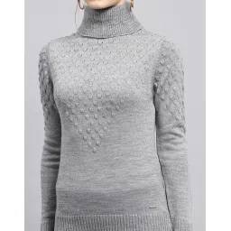 monte carlo Womens Self Design High Neck Full Sleeve Top (1243708TP) image 5