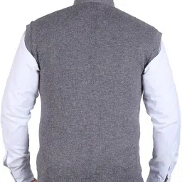 jubination Cardigan Mens Sleeveless Front Open D-Grey Cardigan/Sweater/Jacket image 1