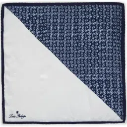 louis philippe Men Navy Print Formal Pocket Square image 2