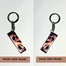 fandono Giyu Tomioka Glowing Eyes Keychain – Demon Slayer Anime Acrylic Keychain, Luminous Giyu Eye Key Ring, Glow in Dark Anime Accessories, Cool Otaku Gift for Fans, Car, Bag, Backpack, Key Holder image 1