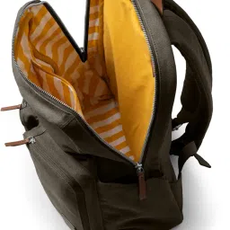 dailyobjects Field Backpack | Casual Laptop Bag with Luggage Sleeve | Unisex Travel Backpack | Made of Durable Canvas Material | Zippered Compartments with Pockets image 4