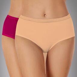 Heelium Pack Of 2 Mid Rise Hipster Briefs P2-W-Brief-BGEMRN-XXL-picture-24