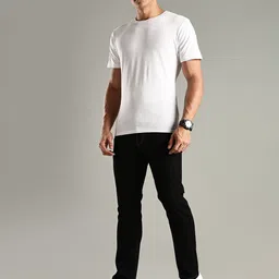 Thomas Scott Men Original Straight Fit Mid-Rise Clean Look No Fade Stretchable Jeans image 5