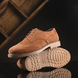 CARLO ROMANO Men Suede Leather Formal Brogues-image-38