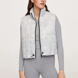 MANGO Women Grey Solid Padded Jacket-picture-39