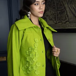 Rhe-Ana Spread Collar Woollen Tailored Jacket image 5