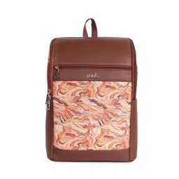 Zouk Amalia Unisex Vegan Leather Laptop Backpack - Nicobar Coral (L) image 1