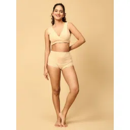 The Mom Store Maternity Sleep Bra and Over Belly Support Panty -Beige (Set of 2) image 5