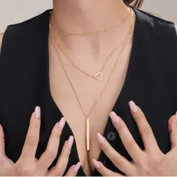 Palmonas Women Gold Layered Luxe Necklace-image-26