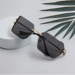TED SMITH Unisex Black Lens & Gold-Toned Rectangle Sunglasses-picture-22