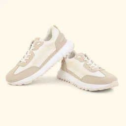 Yoho Women Beige Low Top Sneakers image 3