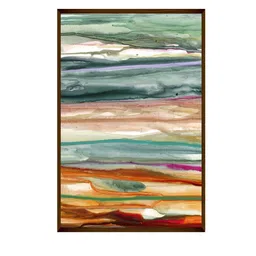 The Art House Blue and Green Abstract Painting Wall Art image 2