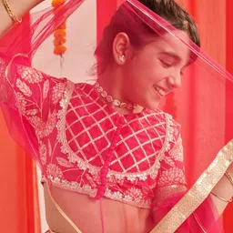 pspeaches Girls Printed Ready to Wear Lehenga & Blouse With Dupatta image 4