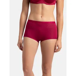 Jockey 1810 Women Full Coverage Micro Modal Elastane Boy Shorts - Anemone image 1