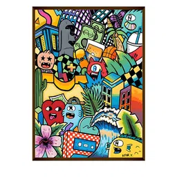 The Art House Yellow & Green Abstract Painting Wall Art image 2