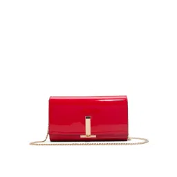 Aldo Adoring Red Womens Clutch with Detachable Chain-image-9