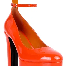 Rag & Co Mary Jane Sandal Heels in Orange image 4