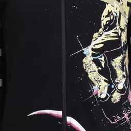 UNDER FOURTEEN ONLY Boys Black Printed Cotton Sweatshirt image 3