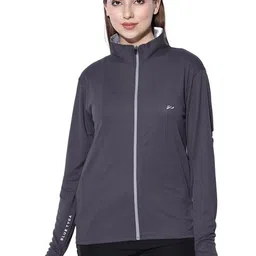 BLUE TYGA SUNSCREEN JACKET Women's Travel Nylon Solid Plain Sports Summer Gym Workout Running Travel Trekking and Sunscreen Jacket for Women Nylon Winter Casual Wear image 1