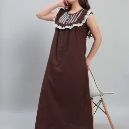 SEPHANI Women Brown Nightdress-image-33