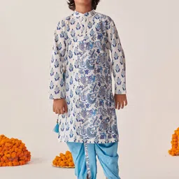 pspeaches Boys Floral Printed Empire Kurta with Dhoti Pants-picture-48
