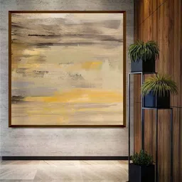 The Art House Brown Abstract Canvas Painting Wall Art-image-53